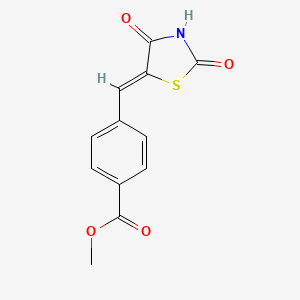 molecular formula C12H9NO4S B11992194 methyl 4-[(Z)-(2,4-dioxo-1,3-thiazolidin-5-ylidene)methyl]benzoate 