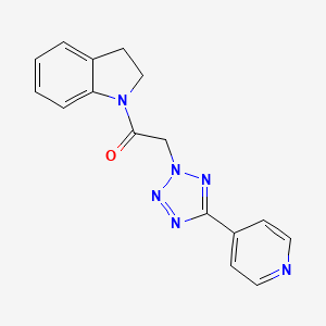 molecular formula C16H14N6O B1199221 1-(2,3-Dihydroindol-1-yl)-2-(5-pyridin-4-yl-2-tetrazolyl)ethanone 