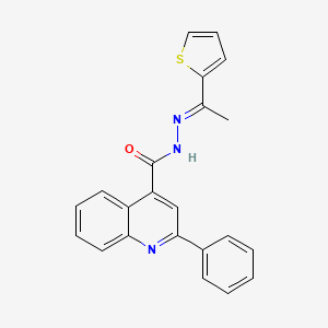 molecular formula C22H17N3OS B11992237 2-Phenyl-N'-(1-(2-thienyl)ethylidene)-4-quinolinecarbohydrazide 