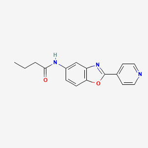molecular formula C16H15N3O2 B1199224 N-(2-吡啶-4-基-1,3-苯并恶唑-5-基)丁酰胺 