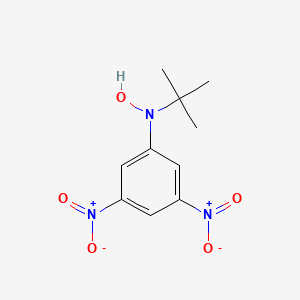 molecular formula C10H13N3O5 B11992292 Benzenamine, N-(1,1-dimethylethyl)-N-hydroxy-3,5-dinitro- CAS No. 883792-92-5