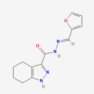 molecular formula C13H14N4O2 B11992379 N'-[(E)-furan-2-ylmethylidene]-4,5,6,7-tetrahydro-1H-indazole-3-carbohydrazide 