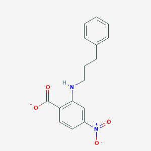 molecular formula C16H15N2O4- B119924 4-Nitro-2-(3-phenylpropylamino)benzoate CAS No. 158913-21-4