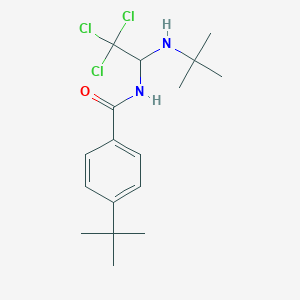 molecular formula C17H25Cl3N2O B11992490 4-tert-butyl-N-[1-(tert-butylamino)-2,2,2-trichloroethyl]benzamide 