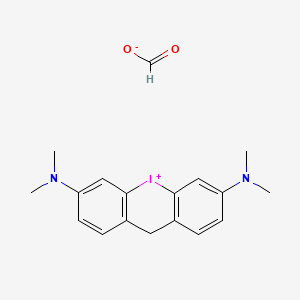 5-N,5-N,13-N,13-N-tetramethyl-2-iodoniatricyclo[8.4.0.03,8]tetradeca-1(10),3(8),4,6,11,13-hexaene-5,13-diamine;formate