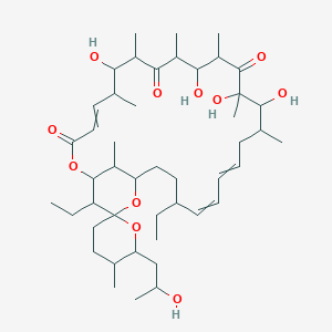 22,28-Diethyl-7,11,14,15-tetrahydroxy-6'-(2-hydroxypropyl)-5',6,8,10,12,14,16,29-octamethylspiro[2,26-dioxabicyclo[23.3.1]nonacosa-4,18,20-triene-27,2'-oxane]-3,9,13-trione