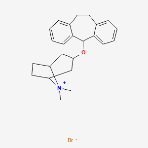 3-[(10,11-Dihydro-5H-dibenzo[a,d][7]annulen-5-yl)oxy]-8,8-dimethyl-8-azabicyclo[3.2.1]octan-8-ium bromide
