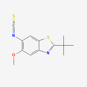molecular formula C13H14N2OS2 B1199277 2-tert-Butyl-5-methoxy-6-isothiocyanatobenzthiazole CAS No. 74819-75-3