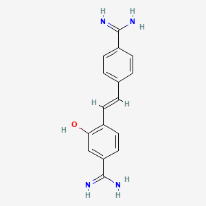 molecular formula C16H16N4O B1199296 Hydroxystilbamidine CAS No. 495-99-8
