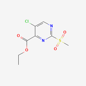 molecular formula C8H9ClN2O4S B11992985 Ethyl 5-chloro-2-methylsulfonylpyrimidine-4-carboxylate 