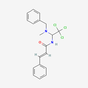 molecular formula C19H19Cl3N2O B11993005 (2E)-N-{1-[benzyl(methyl)amino]-2,2,2-trichloroethyl}-3-phenyl-2-propenamide 
