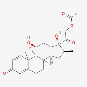 [2-[(9R,11S,14S,16S,17R)-9-fluoro-11,17-dihydroxy-10,13,16-trimethyl-3-oxo-6,7,8,11,12,14,15,16-octahydrocyclopenta[a]phenanthren-17-yl]-2-oxoethyl] acetate