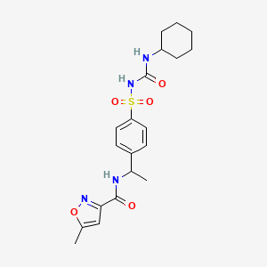 N-(1-(4-((((Cyclohexylamino)carbonyl)amino)sulfonyl)phenyl)ethyl)-5-methyl-3-isoxazolecarboxamide