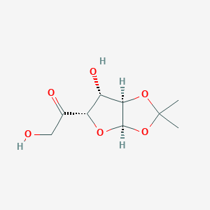 molecular formula C9H14O6 B119937 1-[(3Ar,5S,6R,6aR)-6-hydroxy-2,2-dimethyl-3a,5,6,6a-tetrahydrofuro[2,3-d][1,3]dioxol-5-yl]-2-hydroxyethanone CAS No. 19684-32-3