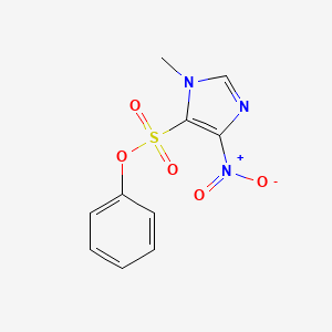 molecular formula C10H9N3O5S B1199370 5-Phenoxysulfonyl-1-methyl-4-nitroimidazole CAS No. 6954-35-4