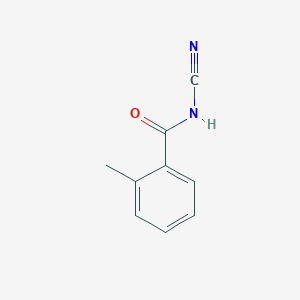 molecular formula C9H8N2O B11993860 N-cyano-2-methylbenzamide CAS No. 62995-73-7
