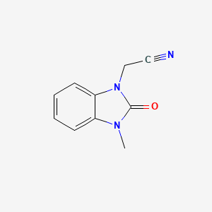 molecular formula C10H9N3O B1199403 (3-methyl-2-oxo-2,3-dihydro-1H-benzimidazol-1-yl)acetonitrile CAS No. 54980-91-5