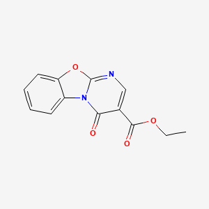 molecular formula C13H10N2O4 B1199404 4-Oxo-3-pyrimido[2,1-b][1,3]benzoxazolecarboxylic acid ethyl ester 