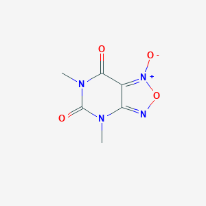 molecular formula C6H6N4O4 B1199406 4,6-Dimethyl-1-oxido-[1,2,5]oxadiazolo[3,4-d]pyrimidin-1-ium-5,7-dione 