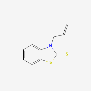 molecular formula C10H9NS2 B11994087 3-Prop-2-enyl-1,3-benzothiazole-2-thione CAS No. 42477-57-6