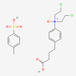 molecular formula C21H27Cl2NO6S B1199412 4-(3-Carboxypropyl)-N,N-bis(2-chloroethyl)benzen-1-amine N-oxide--4-methylbenzene-1-sulfonic acid (1/1) 