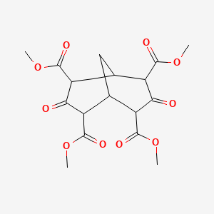 molecular formula C17H20O10 B11994215 Tetramethyl 3,7-dioxobicyclo[3.3.1]nonane-2,4,6,8-tetracarboxylate 