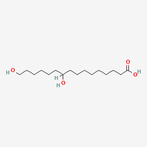 molecular formula C16H32O4 B1199424 10,16-Dihydroxyhexadecanoic acid CAS No. 3233-90-7