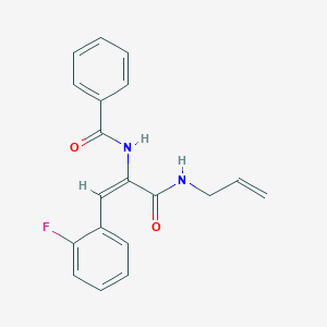 molecular formula C19H17FN2O2 B11994311 N-(1-((Allylamino)carbonyl)-2-(2-fluorophenyl)vinyl)benzamide 