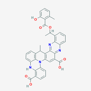 molecular formula C38H28N4O7 B1199433 Esmeraldin B CAS No. 119958-58-6