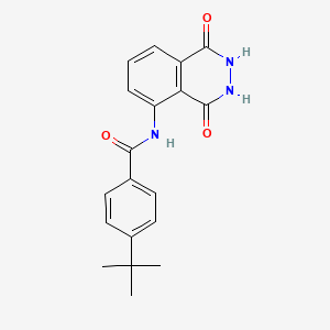 molecular formula C19H19N3O3 B1199446 4-tert-butyl-N-(1,4-dioxo-2,3-dihydrophthalazin-5-yl)benzamide 