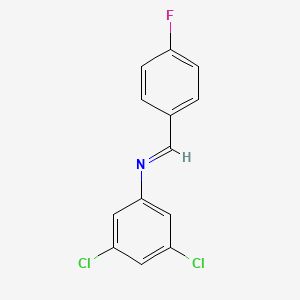 molecular formula C13H8Cl2FN B11994469 Benzenamine, 3,5-dichloro-N-[(4-fluorophenyl)methylene]- CAS No. 82821-19-0