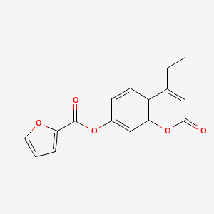 molecular formula C16H12O5 B1199447 (4-Ethyl-2-oxochromen-7-yl) furan-2-carboxylate 