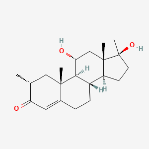 molecular formula C21H32O3 B1199449 11alpha,17beta-Dihydroxy-2alpha,17-dimethylandrost-4-en-3-one CAS No. 5888-10-8