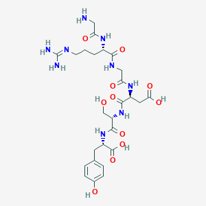 molecular formula C26H39N9O11 B119947 Glycyl-arginyl-glycyl-aspartyl-seryl-tyrosine CAS No. 140457-22-3