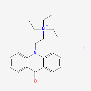 molecular formula C21H27IN2O B1199476 N,N,N-Triethyl-9-oxo-10(9H)-acridineethanaminium, iodide CAS No. 55011-84-2