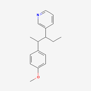 molecular formula C17H21NO B1199483 3-[2-(4-Methoxyphenyl)pentan-3-yl]pyridine CAS No. 27432-20-8