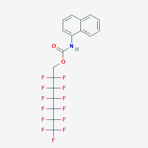 molecular formula C18H10F13NO2 B11994843 2,2,3,3,4,4,5,5,6,6,7,7,7-Tridecafluoroheptyl N-(naphthalen-1-yl)carbamate 