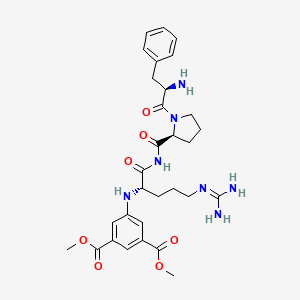 molecular formula C30H39N7O7 B1199491 Phenylalanyl-prolyl-arginyl-5-amidoisophthalic acid dimethyl ester CAS No. 74503-72-3