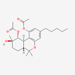 molecular formula C25H36O6 B1199495 1,2-Dihydroxyhexahydrocannabinol acetate CAS No. 77369-37-0