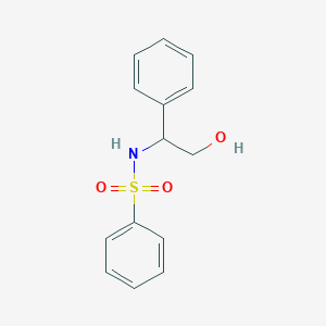 molecular formula C14H15NO3S B11995008 N-(2-hydroxy-1-phenylethyl)benzenesulfonamide 