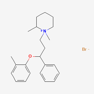 molecular formula C23H32BrNO B1199501 1,2-Dimethyl-1-(3-(2-methylphenoxy)-3-phenylpropyl)piperidinium, bromide CAS No. 42064-87-9
