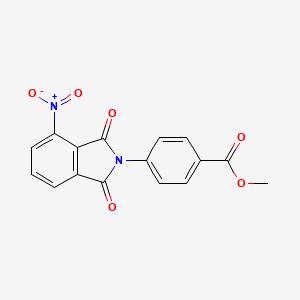 molecular formula C16H10N2O6 B11995060 methyl 4-(4-nitro-1,3-dioxo-1,3-dihydro-2H-isoindol-2-yl)benzoate 