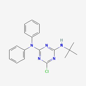 molecular formula C19H20ClN5 B11995063 N'-tert-butyl-6-chloro-N,N-diphenyl-1,3,5-triazine-2,4-diamine 