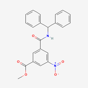 molecular formula C22H18N2O5 B11995075 Methyl 3-[(diphenylmethyl)carbamoyl]-5-nitrobenzoate 
