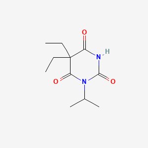 molecular formula C11H18N2O3 B1199514 5,5-Diethyl-1-isopropylbarbituric acid CAS No. 85432-35-5