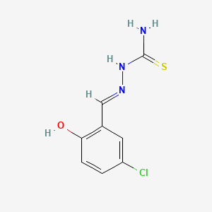 molecular formula C8H8ClN3OS B11995168 Hydrazinecarbothioamide, 2-((5-chloro-2-hydroxyphenyl)methylene)- CAS No. 20234-13-3