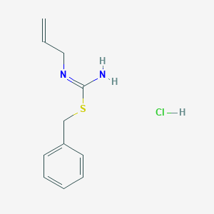 molecular formula C11H15ClN2S B11995263 benzyl (E)-N'-allylcarbamimidothioate hydrochloride CAS No. 87580-96-9