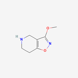 molecular formula C7H10N2O2 B1199527 3-Methoxy-4,5,6,7-tetrahydroisoxazolo(4,5-c)pyridine CAS No. 95579-17-2