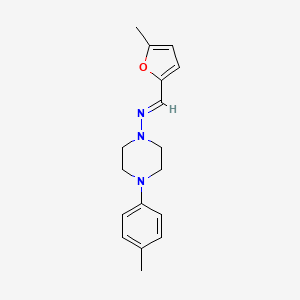 molecular formula C17H21N3O B11995328 N-[(5-methyl-2-furyl)methylene]-4-(4-methylphenyl)-1-piperazinamine 