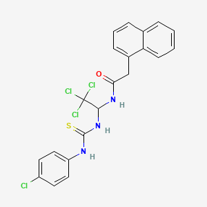 molecular formula C21H17Cl4N3OS B11995370 2-(1-Naphthyl)-N-[2,2,2-trichloro-1-({[(4-chlorophenyl)amino]carbonothioyl}amino)ethyl]acetamide 